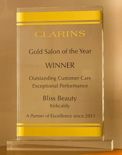 Clarins Gold Salon of the Year 2014 award